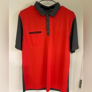 Nike Golf Men's Red and Gray Polo Shirt